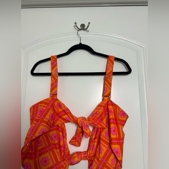 Show Me Your Mumu X Barbie Pink And Orange Retro Floral Bikini set size 3x NWT - Picture 11 of 16
